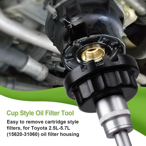 Spurtar Oil Filter Wrench for Toyota Oil Filter Tool Oil Filter Cap Wrench Removal Tool 64mm for Lexus, Camry, 4 Runner, Tundra 2.5-5.7L Engine in Saudi Arabia