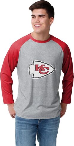 FOCO NFL Mens NFL Team Logo Raglan T-Shirt in Saudi Arabia