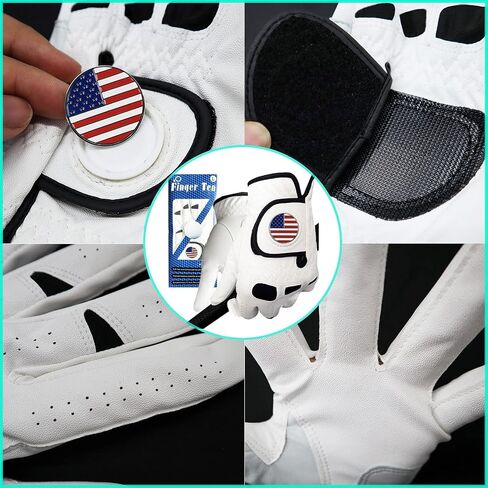 Amy Sport Golf Gloves Men Left Hand Right Handed Golfer 3 Pack with Ball Marker Soft Leather Weathersof Grip Mens Glove Size S M ML L XL XXL 3XL in Kuwait