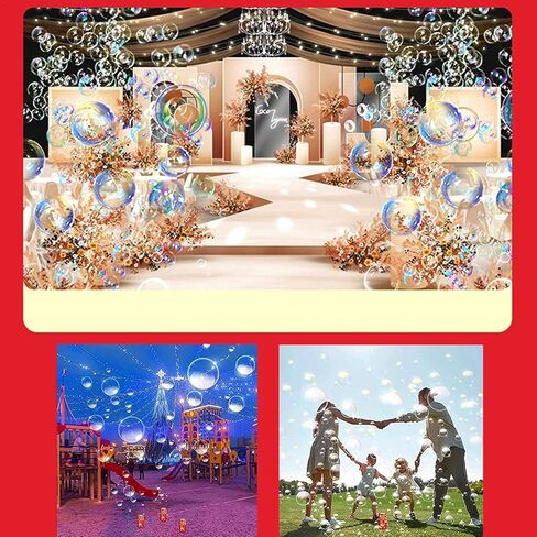 آلة فقاعات الألعاب النارية مع أضواء للحفلات، آلة فقاعات أوتوماتيكية محمولة مع أضواء وموسيقى قابلة للإغلاق، ألعاب صانع الفقاعات للأطفال والأنشطة الخارجية وحفلات الزفاف وأعياد الميلاد in Kuwait