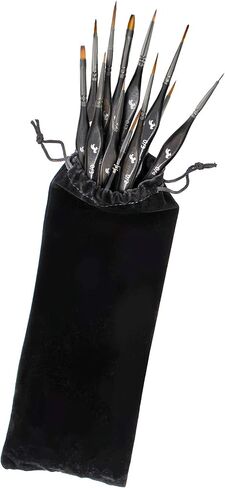 مجموعة فرش رسم للتفاصيل الدقيقة ذات قبضة مريحة مكونة من 12 قطعة من Workhorse in Kuwait