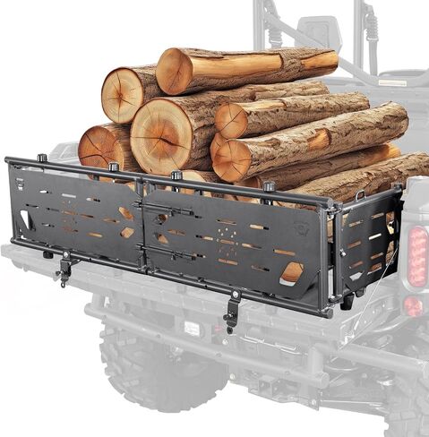 KEMIMOTO UTV Bed Extender, Compatible with Can-Am Defender & Defender MAX, Heavy Duty Openable 180° Flip Tailgate Extender Cargo Storage in Saudi Arabia