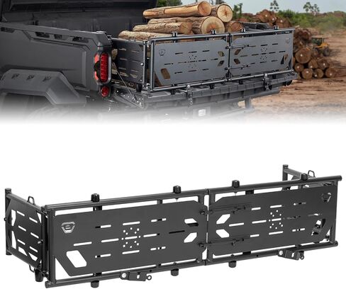 KEMIMOTO UTV Bed Extender, Compatible with Can-Am Defender & Defender MAX, Heavy Duty Openable 180° Flip Tailgate Extender Cargo Storage in Saudi Arabia