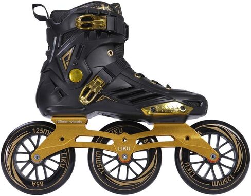LIKU Black 3WD Inline Skate، 3 عجلات سباق تزلج للجنسين in Kuwait