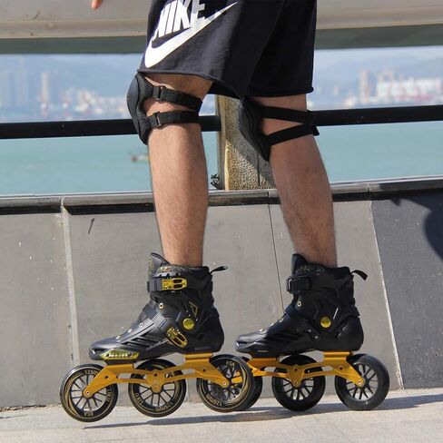 LIKU Black 3WD Inline Skate، 3 عجلات سباق تزلج للجنسين in Kuwait