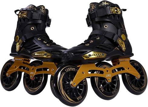 LIKU Black 3WD Inline Skate، 3 عجلات سباق تزلج للجنسين in Kuwait