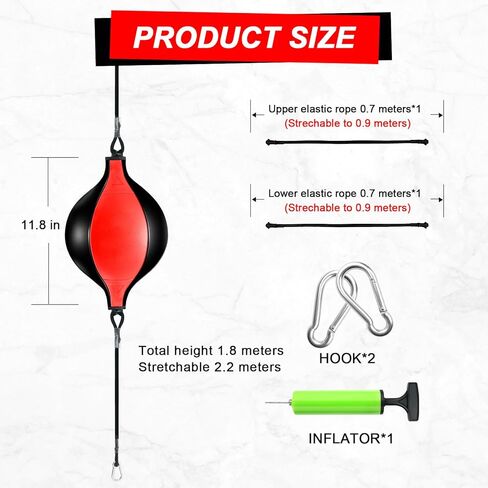 كرة اللكم ذات النهاية المزدوجة، كرة الملاكمة السريعة، كرة الملاكمة الجلدية مع سرعة المضخة، كرة دودج تتضمن قطعتين من القفل الدائري، مثالية لرد الفعل، وخفة الحركة، والتدريب على التنسيق بين اليد والعين in Kuwait