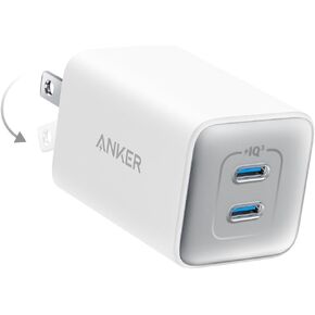 Anker Nano Charger, 47W USB C Charger, 2 Port Compact Foldable GaN Charger for iPhone 16/15 and More Series, Galaxy, Pixel, Compatible with MagSafe