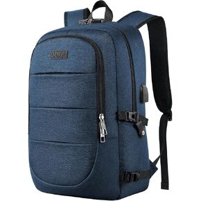 AMBOR Travel Laptop Backpack for Ｍen, 15.6-17.3 inch Laptop Backpack for School, Anti Theft Business Work Backpack with USB Charging Port, Water Resistant College Computer Bag for Men & Women, Black in Saudi Arabia