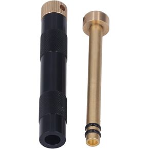 Fire Starter, Flint and Steel, Fire Piston Outdoor Emergency Aluminum Alloy Brass Fire Piston Black Compressed Ignition Fire Starting Tool for Hiking Exploring