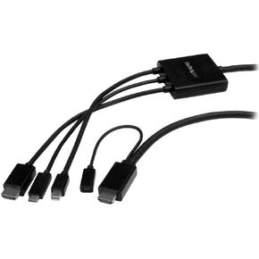 StarTech.com 2m HDMI Adapter Cable - 4K 30Hz - USB C / HDMI / Mini DisplayPort to HDMI - Digital AV Converter for HDMI Monitor (CMDPHD2HD)