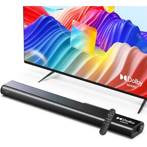 D20 Dolby SoundBar for TV, 35.4-inch Sound bar for 4K & Smart TV, TV Sound Bar Speakers with HDMI ARC/Bluetooth 5.3/Optical/AUX Connection for TV/PC/Gaming/Projectors