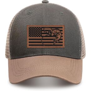 Mens Fishing Gifts American Flag Hat Mens Fathers Day Christmas Birthday Gifts Trucker Fishing Hat for Dad in Saudi Arabia