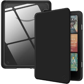Fintie Case for 7" Kindle Paperwhite 12th Gen 2024 & Kindle Colorsoft Signature Edition - Hybrid Slim Clear Back Shell Shockproof Cover Auto Sleep/Wake for Kindle Paperwhite 2024, Raspberry
