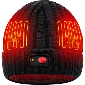 SVPRO Battery Heated Hat Rechargeable Electric Beanie Hat Men Women Skull Cap