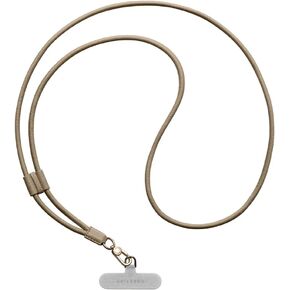 CASETiFY Pebbled Cord Phone Strap - Jet Black/Grige