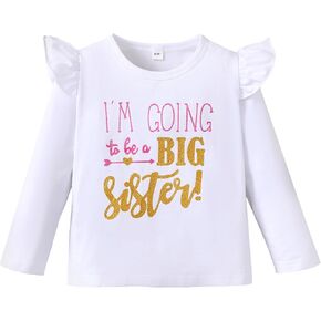 Toddler Baby Girls Big Sister Shirt I'm Going to Be A Big Sister T-Shirt Onesie Top