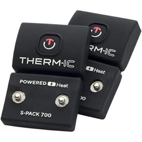 THERM-IC S-Pack 1200 Sock Batteries - Compatible with All Therm-ic Heated Socks - Compact Lightweight Easy to Use Batteries with 3 Heat Settings - USB Charger Included