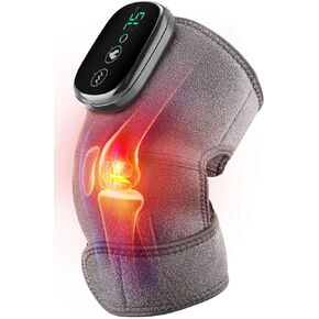 Heated Knee Massager Shoulder Heating Pads Elbow Brace 3 in 1 with Vibration, Cordless Rechargeable Heating Knee Warmers Wrap for Shoulder Elbow Knee Stress Relief