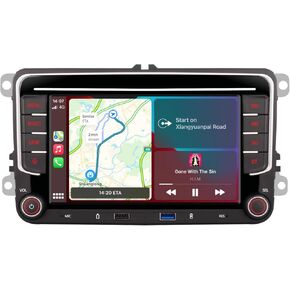 [Upgrade] YZKONG Car Stereo Compatible for VW Passat Golf MK5 Jetta Caddy EOS Tiguan with Wireless Carplay Android Auto IPS Touch Screen Car Radio, AM/FM Radio, BT, Dual USB Port