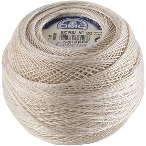 DMC 167G 20-Blanc Cebelia Crochet Cotton, White, 405-Yard, Size 20