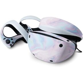 MightySkins Glossy Glitter Skin Compatible with Sony Playstation VR2 - Pastel Wave | Protective, Durable High-Gloss Glitter Finish | Easy to Apply & Change Styles | Made in The USA
