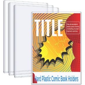 4 عبوات من حاملات الكتب الهزلية البلاستيكية الصلبة، وأكمام عرض الكتب الهزلية الشفافة الكريستالية الممتازة من مادة PVC ذات الحجم الحالي لحماية القصص المصورة الحديثة وتخزين مجلة القصص المصورة العادية لهواة جمع الأعمال الصغيرة in Kuwait