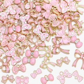 MARFOREVER 120 Pcs Butterfly Charms for Jewelry Making, Mixed Butterflies Charms Assorted Gold Enamel Butterfly Pendants for DIY Necklace Bracelet Earrings Making Supplies Gifts for Mother Women Girls