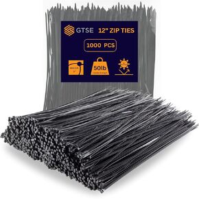 GTSE 6 Inch Purple Zip Ties, 1,000 Bulk Pack, 40lb Strength, UV Resistant Strong Nylon Cable Ties, Self-Locking 6" Tie Wraps