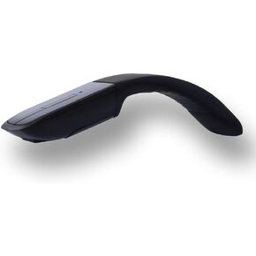 Bluetooth Arc Touch Mouse Slim and Portable Mini Wireless Computer Mouse Folding Ergonomic Optical Mice for Notebook Laptop Tablet (Bluetooth-Black)