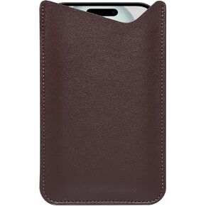 Leather Phone Sleeve Cell Phone Pouch for iPhone 15 14 13 12 Pro Max,for Samsung S23 FE,S23 S22 S21 S20 Ultra,S23+ Leather Cellphone Sleeve Lightweight,Slim Black