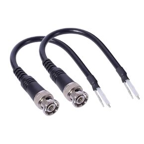 2PCS BNC Male Pigtail,0.2M/ 0.65FT BNC Male Coaxial Cable Connector Pigtail 2 Bare Wire Open End Extension for CCTV Camera Terminal Adpater (BNC Male)