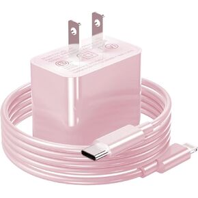 HALIHALL [MFI Certified] i Phone Charger Block USB C Fast Wall Plug with 6ft USB C to Lightning Cable for i Phone/14/13/12/11/pro/pro max/Air pods pro/iPad air 3/min4 (White, 6FT 1PACK)