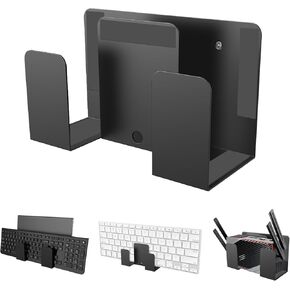 Laptop Wall Mount,PC Wall Mount Laptop Holder with Adhesive and Screw in,Universal Metal Wall Shelf,Versatile Mount for TV Box Router, Laptops, Keyboard, Tablets, Mouse