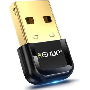 USB Bluetooth 5.3 Adapter for PC, EDUP USB Bluetooth Dongle Receiver Support Windows 11/10/8.1 Plug and Play for Desktop, Laptop, Mouse, Keyboard, Printers, Headsets, Speakers, PS4/ Xbox Controllers
