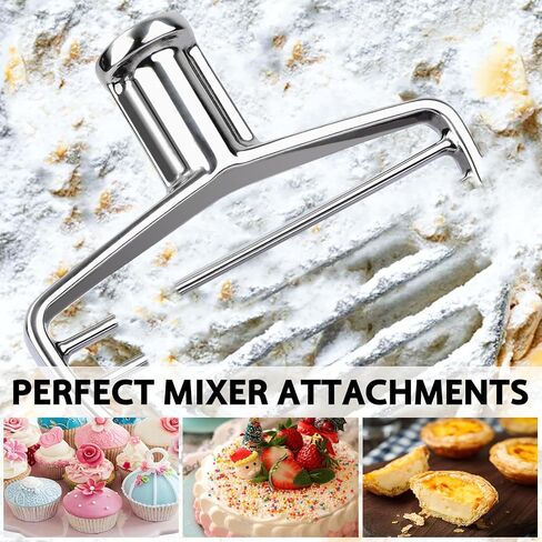 Pastry Tilt Head Stand Mixer Beater Attachment, Stainless Steel (Bowl Lift - Stainless Steel) in Saudi Arabia