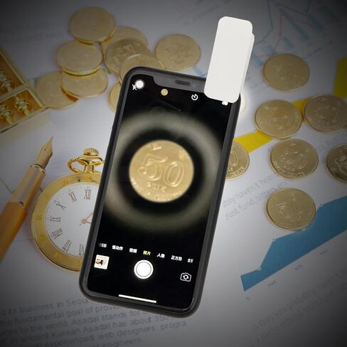 Rongon Clip-On Type Loupe 60X Zoom Microscopes Jewellers Magnifier Universal Micro Lens Jewelry عدسة مكبرة مع أضواء LED / UV للهاتف المحمول iPhone Samsung المزيد من الهواتف الذكية in Saudi Arabia
