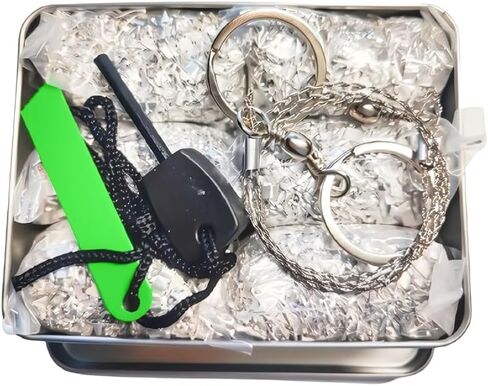 eGreen Emergency Fire Starter Magnesium 99% Pure 6 Bags for Storm Hurricane Outages Camping Hiking Bushcraft Outdoor Survival + Free Water Proof Tin Container in Saudi Arabia
