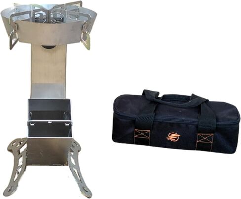 Spitfire Rocket Stove Patrol، موقد صاروخي للتخييم، موقد محمول لحرق الأخشاب مع حقيبة سفر، موقد خشبي قابل للطي، موقد تخييم صاروخي، موقد طبخ خارجي Estufa De Leña Para Cocinar in Kuwait