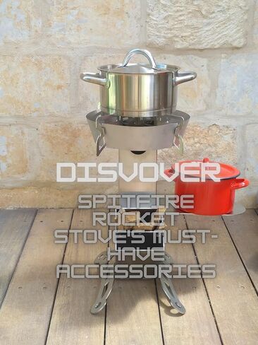 Spitfire Rocket Stove Patrol، موقد صاروخي للتخييم، موقد محمول لحرق الأخشاب مع حقيبة سفر، موقد خشبي قابل للطي، موقد تخييم صاروخي، موقد طبخ خارجي Estufa De Leña Para Cocinar in Kuwait