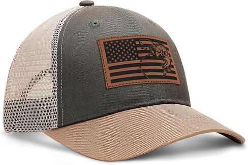 Mens Fishing Gifts American Flag Hat Mens Fathers Day Christmas Birthday Gifts Trucker Fishing Hat for Dad in Saudi Arabia
