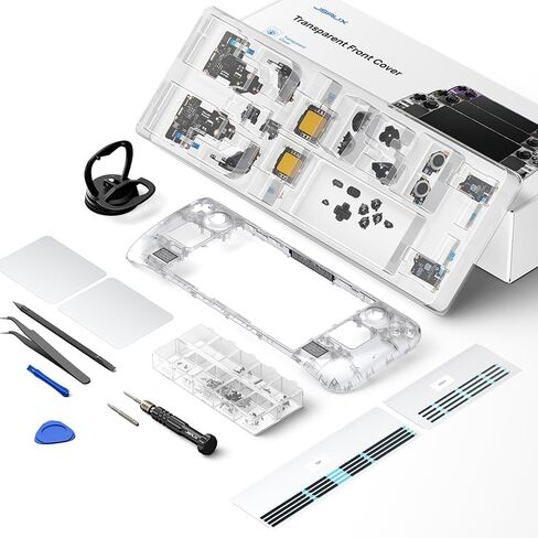 JSAUX Transparent Front Cover Compatible with Steam Deck LCD, DIY Clear Edition Replacement Custom Faceplate Shell Housing Case Compatible with Steam Deck LCD - PC0108 [Crystal] in Saudi Arabia