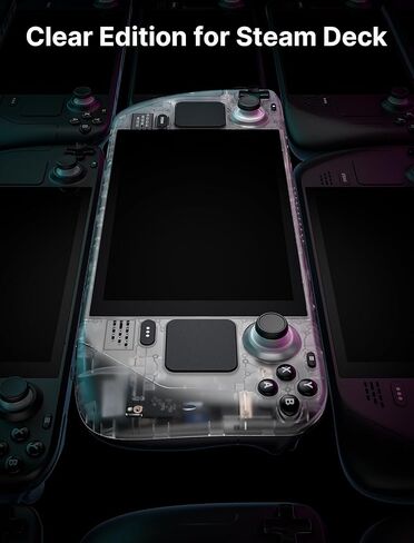JSAUX Transparent Front Cover Compatible with Steam Deck LCD, DIY Clear Edition Replacement Custom Faceplate Shell Housing Case Compatible with Steam Deck LCD - PC0108 [Crystal] in Saudi Arabia