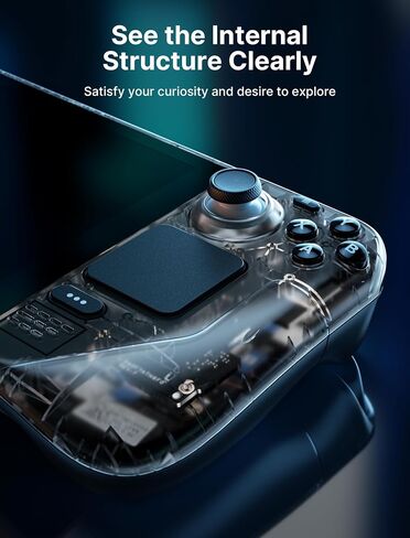 JSAUX Transparent Front Cover Compatible with Steam Deck LCD, DIY Clear Edition Replacement Custom Faceplate Shell Housing Case Compatible with Steam Deck LCD - PC0108 [Crystal] in Saudi Arabia