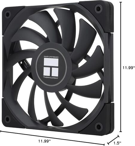 مروحة تبريد وحدة المعالجة المركزية Thermalright TL-C12015W-S مقاس 120 مم، هادئة PWM للكمبيوتر ARGB، مبرد Slimline 15 مم (أبيض ARGB) in Kuwait