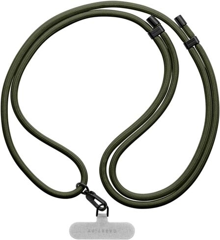 CASETiFY 8mm Rope Cross Body Strap with Card - Khaki in Saudi Arabia