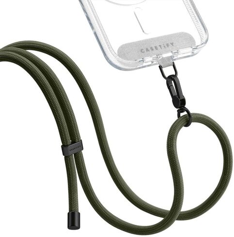 CASETiFY 8mm Rope Cross Body Strap with Card - Khaki in Saudi Arabia
