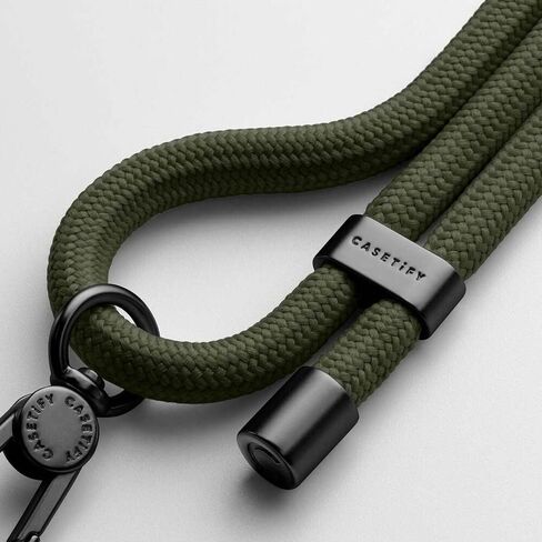 CASETiFY 8mm Rope Cross Body Strap with Card - Khaki in Saudi Arabia
