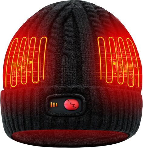 SVPRO Battery Heated Hat Rechargeable Electric Beanie Hat Men Women Skull Cap in Kuwait