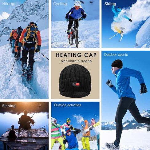SVPRO Battery Heated Hat Rechargeable Electric Beanie Hat Men Women Skull Cap in Kuwait
